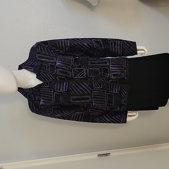 VTG COLDWATER CREEK 1990s Metallic Surrealism Asian Interchangeable Jacket - Picture 3 of 10